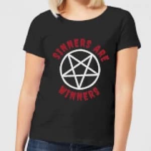 Sinners are Winners Womens T-Shirt - Black - 3XL - Black