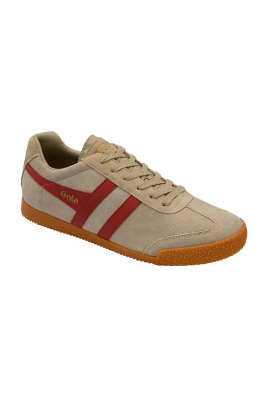 Gola Classics Mens 'Harrier' Suede Lace-Up Trainers in Light Tan Size: 11 Light Tan Male 11