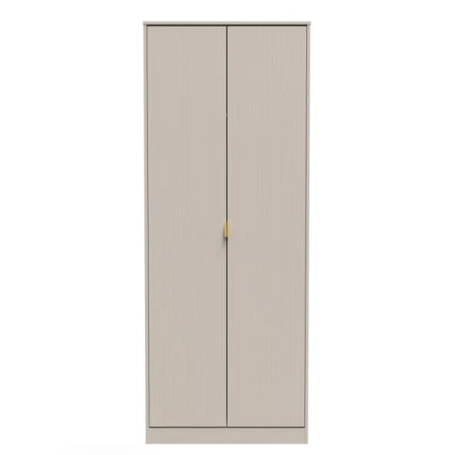 Welcome Furniture Ready Assembled Linear 2 Door Wardrobe In Kashmir Matt, Cream LIF080KMK