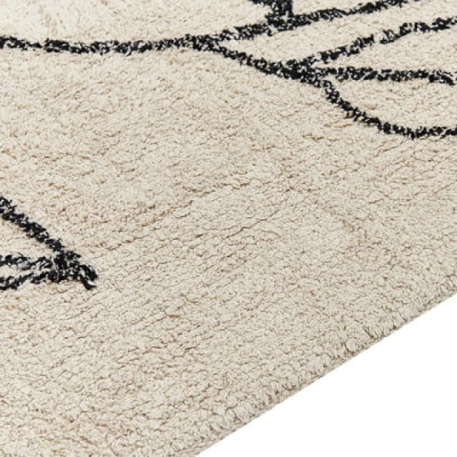 Beliani Rug Sazli Beige 160 X 230 Cm Cotton