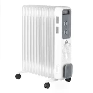 HOMCOM Wall Mounted Panel Radiator White 46 x 180cm