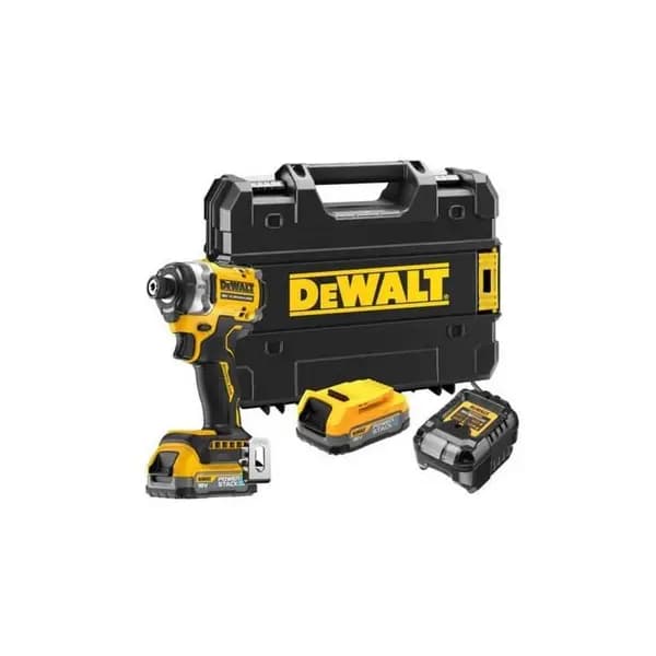 DEWALT DCF860 18v XR Cordless Brushless HPP Impact Driver DCF860E2T Batteries: 2 x 1.7ah Li-ion Powerstack