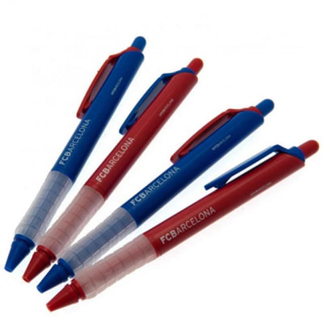 FC Barcelona FC Barcelona Pen Set (Pack Of 4) in Blue Blue One Size Unisex 5059000793370