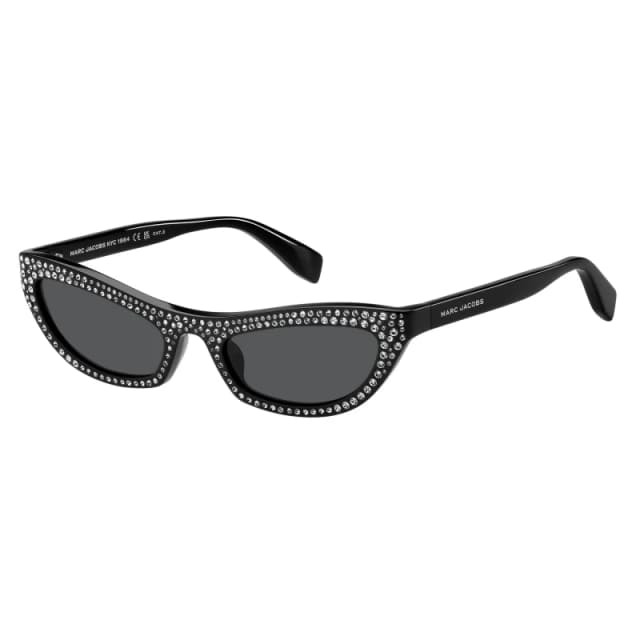 Marc Jacobs Womens Cat Eye Round Sunglasses Black Crystal female 54 cm