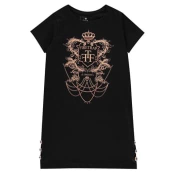Firetrap T Shirt Dress Junior Girls - Black