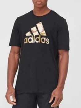adidas Camo T-Shirt - Black Size M Men