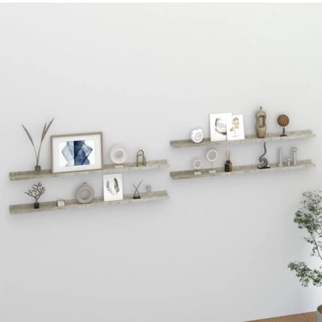 VIDAXL Wall Shelves 4 pcs Concrete Grey 115x9x3cm vidaXL 8720286418093