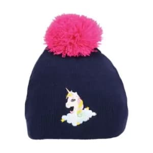 Little Rider Childrens/Kids Little Unicorn Hat (One Size) (Navy/Pink)