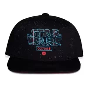 Star Wars Villains Logo With Galaxy Background Snapback Baseball Cap, Black/Red (Sb511454Stw)