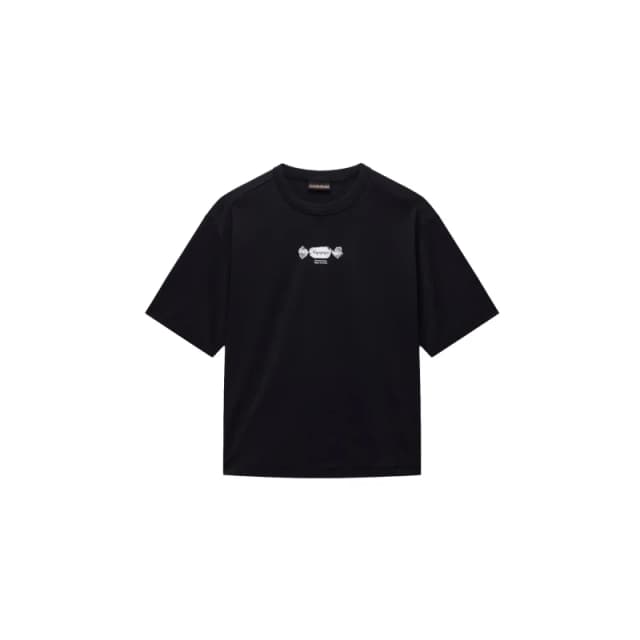 Womens T-Shirt Napapijri Abbe Noir Female XS