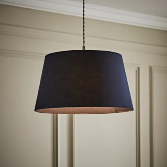 ValueLights ValueLights Aspen Navy Blue Tapered Easy Fit Pendant Lamp Shade Size: Large Navy Large Unisex 5016529273974