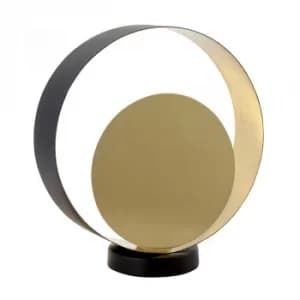 Complete Table Lamp Satin Brass Plate, Matt Black