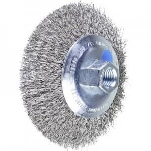 PFERD HORSE conical brush unzopft 115 x 30 mm wire thickness 0.35mm With thread M14 43316023
