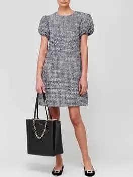 Kate Spade New York Puff Sleeve Tweed Dress - Blue Multi