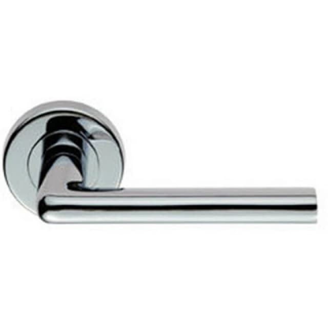 Loops PAIR Rounded Straight Bar Handle Concealed Fix Round Rose Polished Chrome Multi