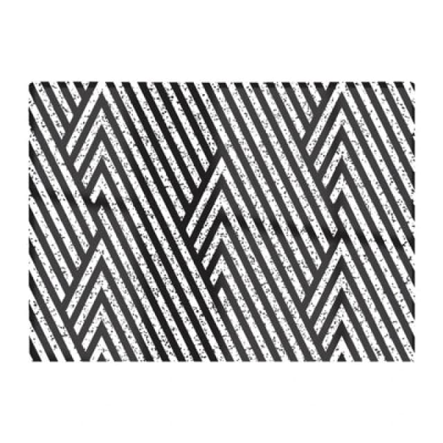 Warren Reed Designer Oblique Black Grunge Pattern Glass Chopping Board