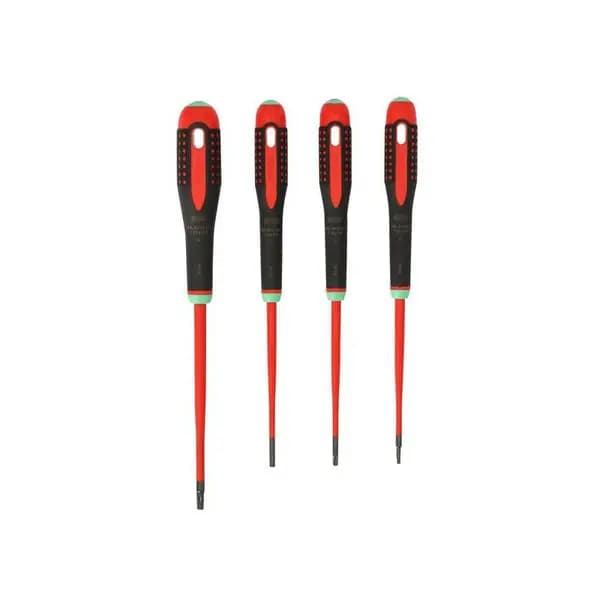 Bahco 4 Piece BE-9880Sl Ergo Slim VDE Insulated Screwdriver Set BE-9880SL