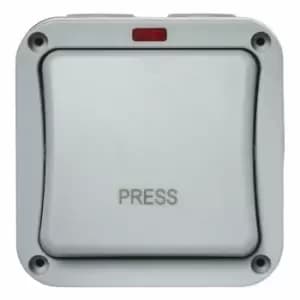 Zinc 1 Gang 1 Way IP66 20A Bell Switch