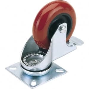 Draper Swivel Plate Fixing Polyurethane Wheeled Castor and Brake 100mm