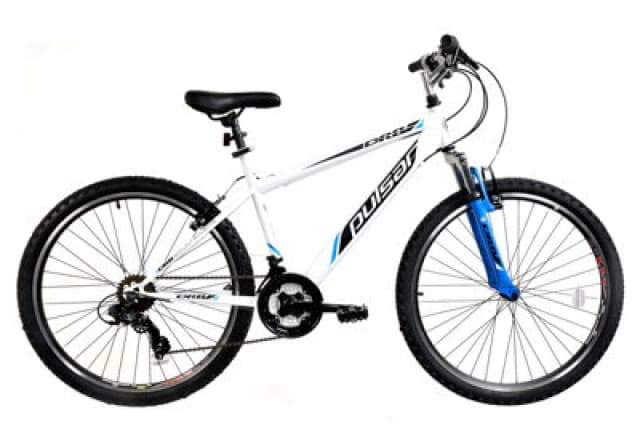 Dallingridge Pulsar Adult's Hardtail Mountain Bike, 26" Wheel - Ice White/blue