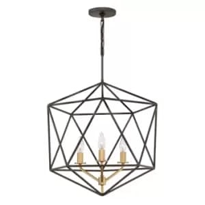 Elstead Astrid 3 Light Pendant Metallic Matte Bronze