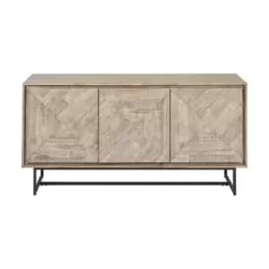 Olivia's Martha Acacia Wood 3 Door Sideboard
