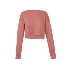 Bella + Canvas Ladies Cropped Sweatshirt (S) (Mauve)