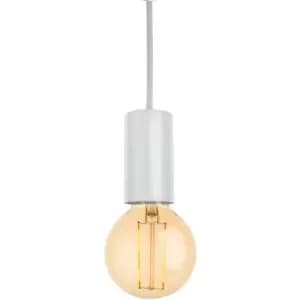 Berkeley - 1 Light Ceiling Pendant White, E27 - Firstlight
