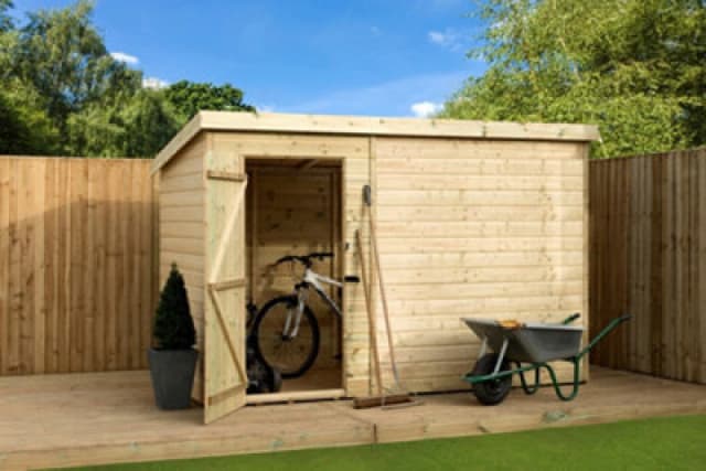 Empire Sheds Empire 1000 Pent 7X3 Pressure Treated Tongue And Groove Wooden Garden Shed Door Left (7' X 3' / 7ft X 3ft) (7X3)