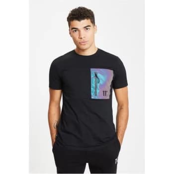 11 Degrees Iridescent T Shirt - Blk/Iridescent