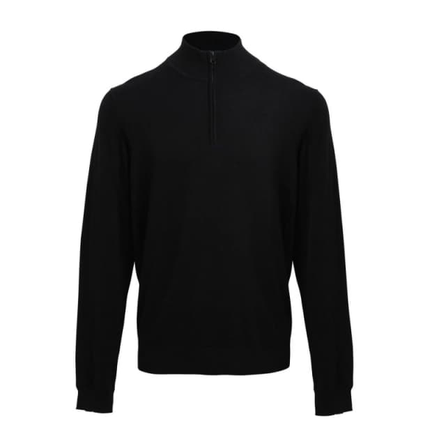 Premier Premier Men Zip Neck Sweatshirt in Black Size: X-Small Black XS Male 5063425960286