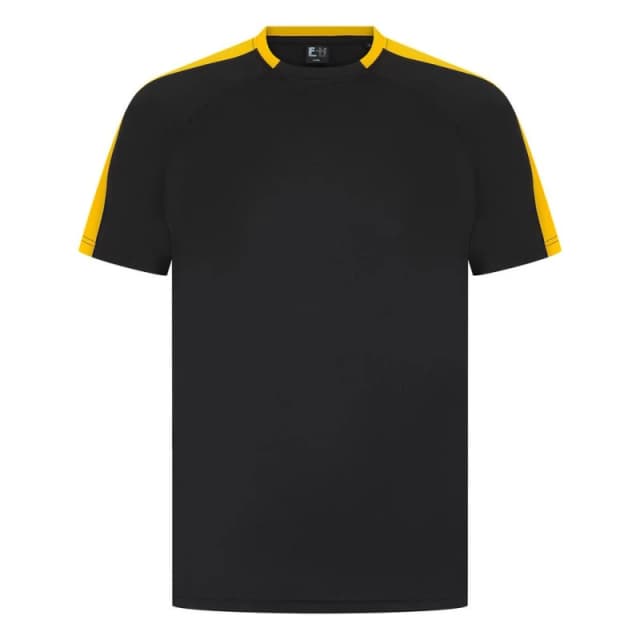 Finden & Hales Mens Team T-Shirt in Black Size: XS Black Male XS