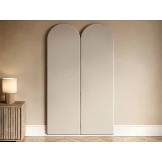 Solace+Co Cirrus Headboard Wall Panels Single Velvet in Beige Beige Unisex