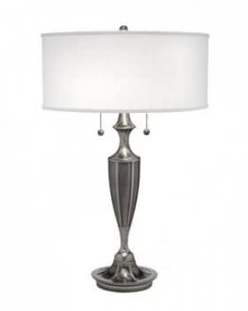 2 Light Table Lamp Antique Nickel, E27