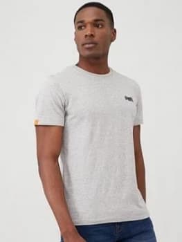 Superdry Orange Label Vintage Embroidery T-Shirt - Grey, Size XL, Men