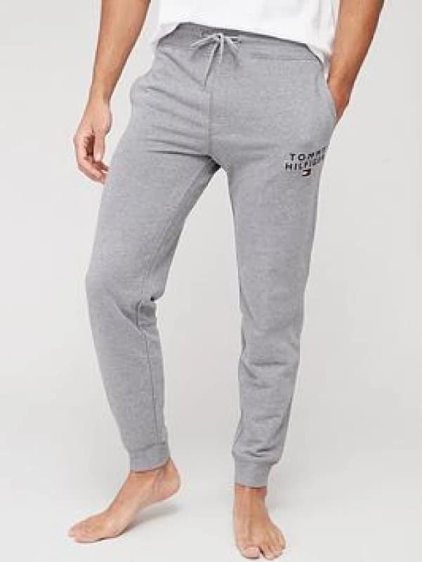 Tommy Hilfiger Track Cotton-Blend Jersey Joggers - L Grey Trousers male UM0UM02880P4A L