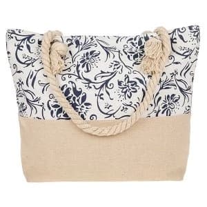 Blue Chintz Tote Bag Dark Blue