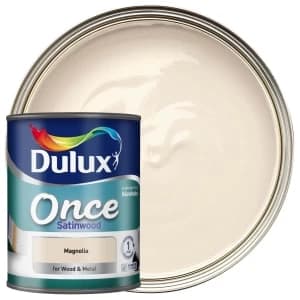 Dulux Once Magnolia Satinwood Paint 750ml