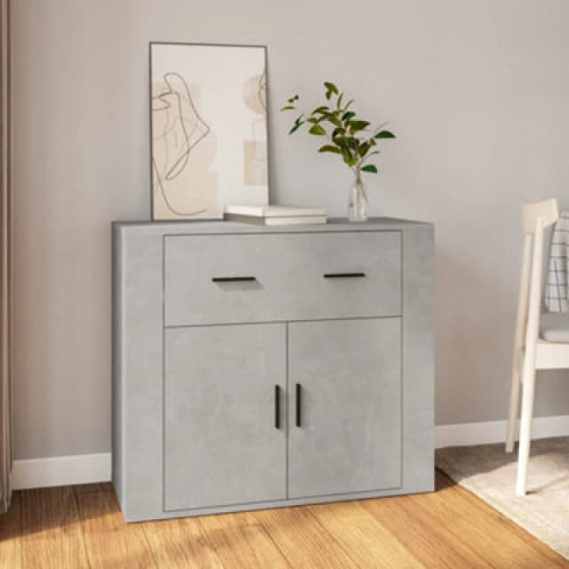 Vidaxl Sideboard Concrete Grey 80X33X70 Cm Engineered Wood