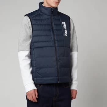Hugo Boss Athleisure One Story Basalt Padded Gilet Navy Size S Men