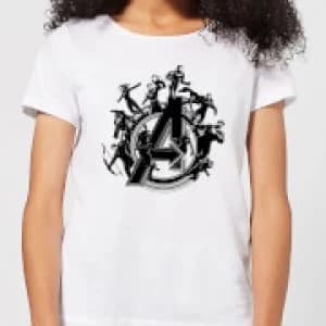 Avengers Endgame Hero Circle Womens T-Shirt - White