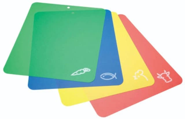 Kitchencraft Set of 4 Flexible Cutting Mats Green