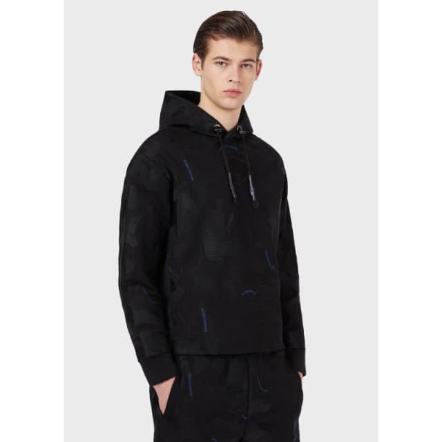 Emporio Armani Printed Hoodie - Black 6XL