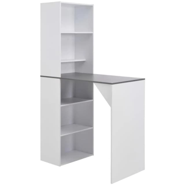 VIDAXL Vidaxl - Bar Table with Cabinet White 115x59x200cm 280231
