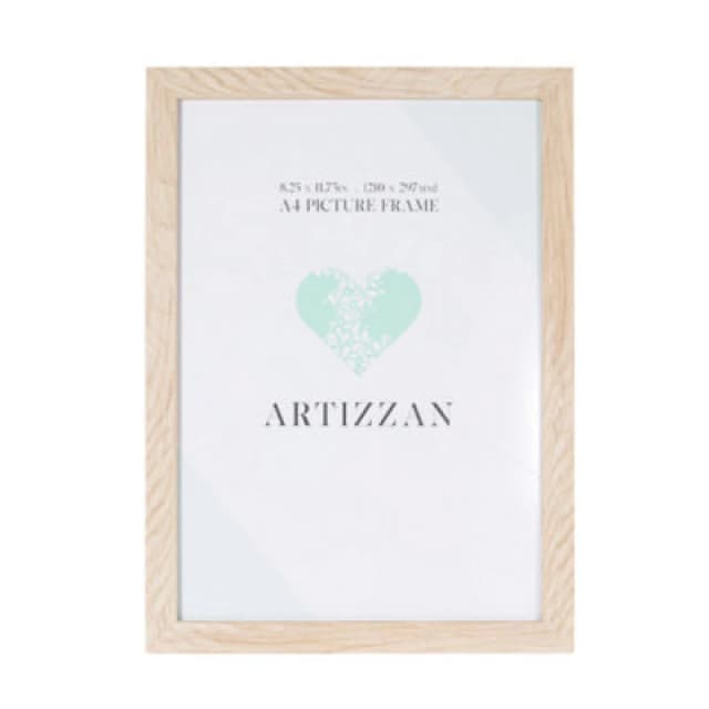 Happy Homewares Modern And Chic Oak Veneer Wood Effect A4 Certificate Frame For Wall Or Table