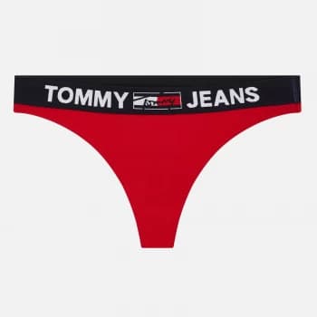 Tommy Jeans Womens Organic Recycled Thong - Primary Red - L