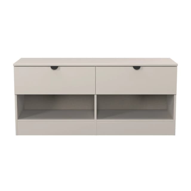 Welcome Furniture Solomon 2 Drawer Openshelf Bed Box Chest of Drawers Medium Beige 42234790390