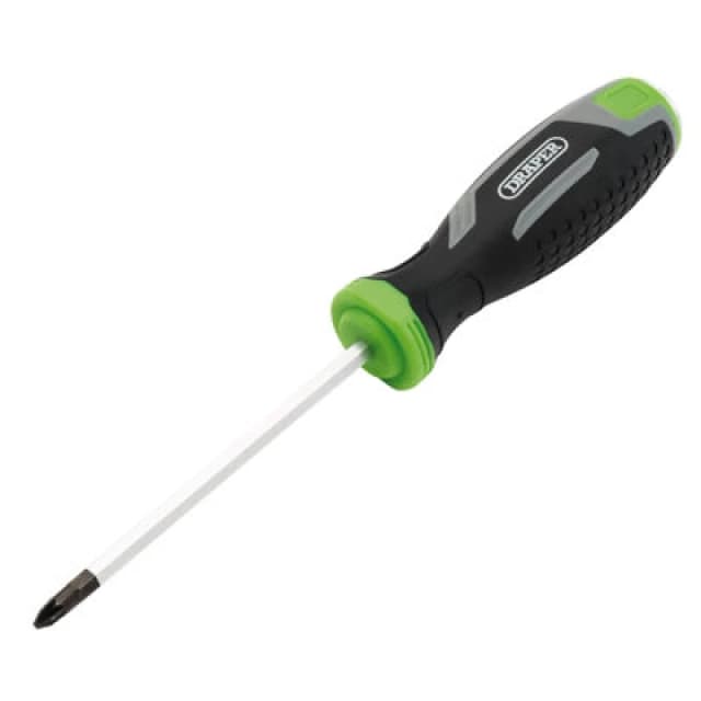 Draper 13447 Pound Thru Pozi Soft Grip Screwdriver, PZ1 x 100mm 13447