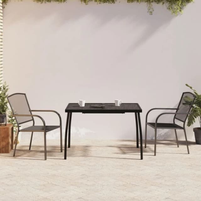 VIDAXL 3 Piece Garden Dining Set Anthracite Steel Vidaxl 8720845889982