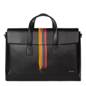 Paul Smith Painted Stripe Folio Bag - Black